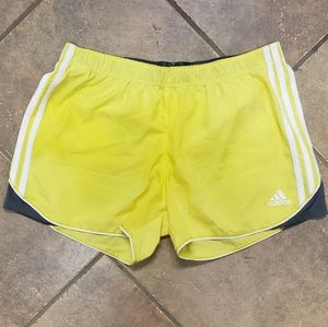 Adidas yellow athletic shorts